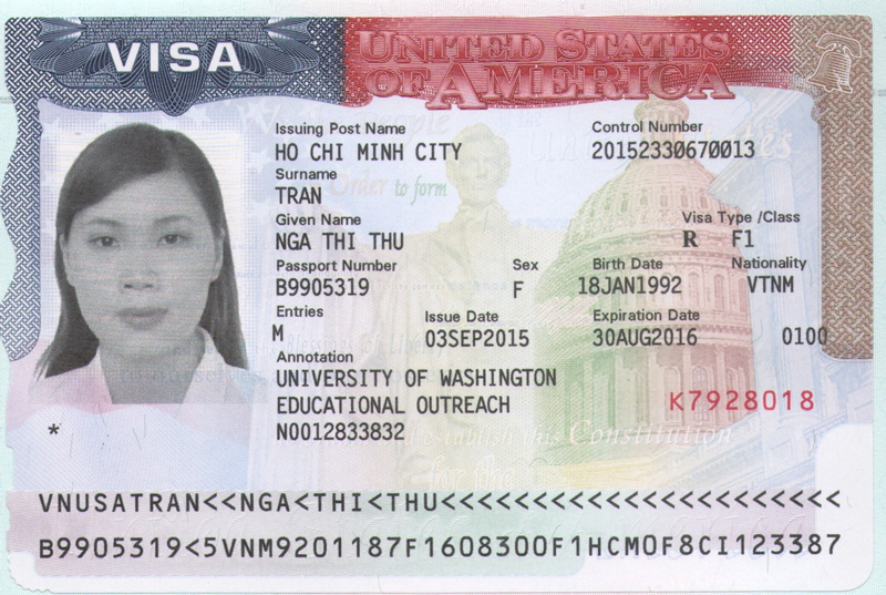 VISA MỸ : THU NGA